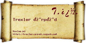 Trexler Árpád névjegykártya